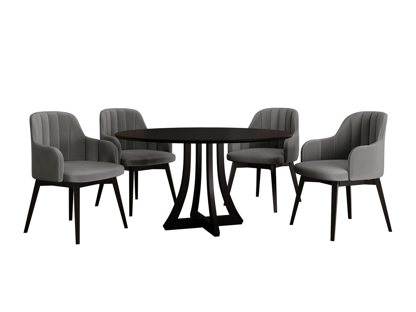 Conjunto de comedor Racine 128 (Negro)