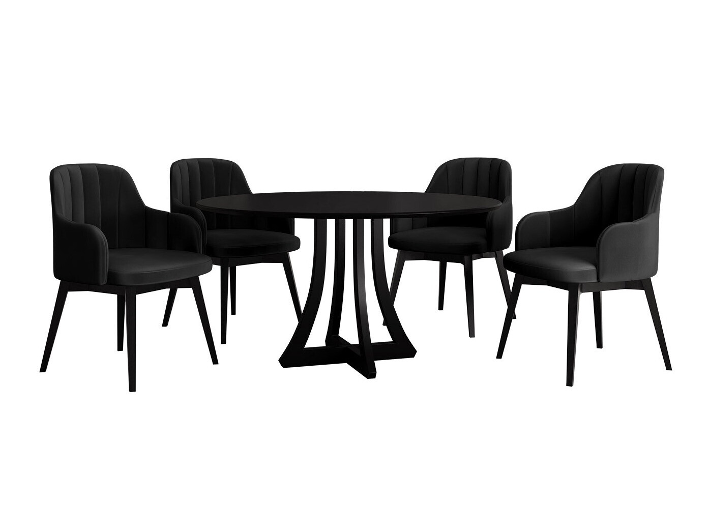 Conjunto de comedor Racine 128 (Negro)