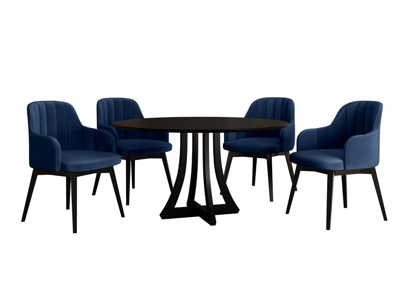 Conjunto de comedor Racine 137 (Negro)
