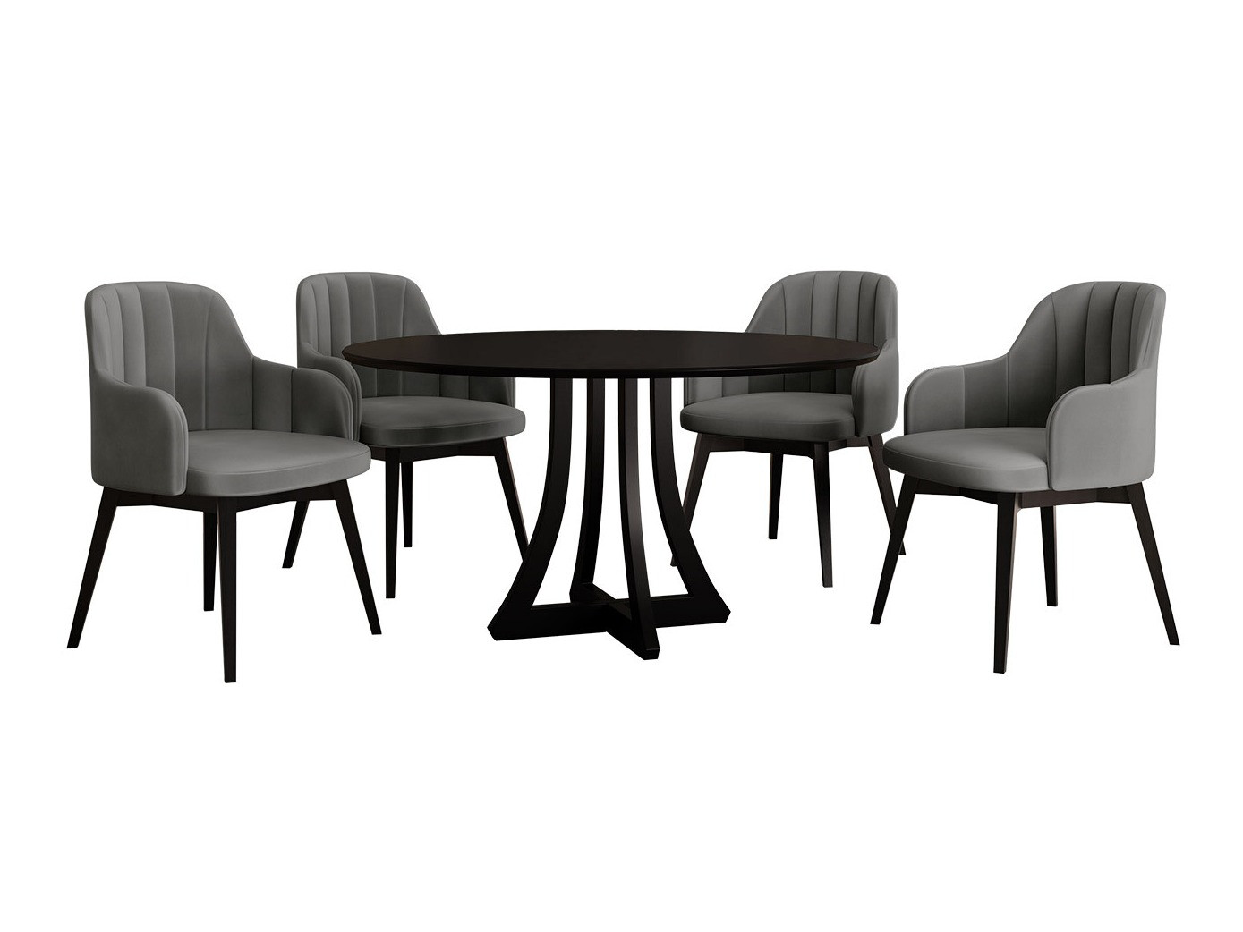 Conjunto de comedor Racine 137 (Negro)