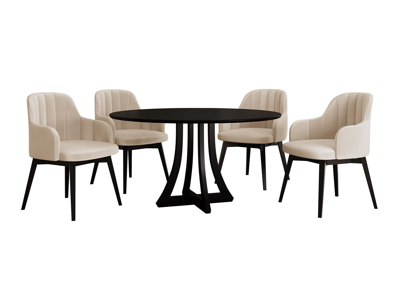 Conjunto de comedor Racine 137 (Negro)