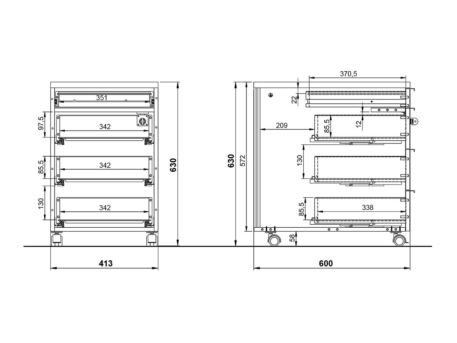 Archivador Feltoru 106 (Grafito)