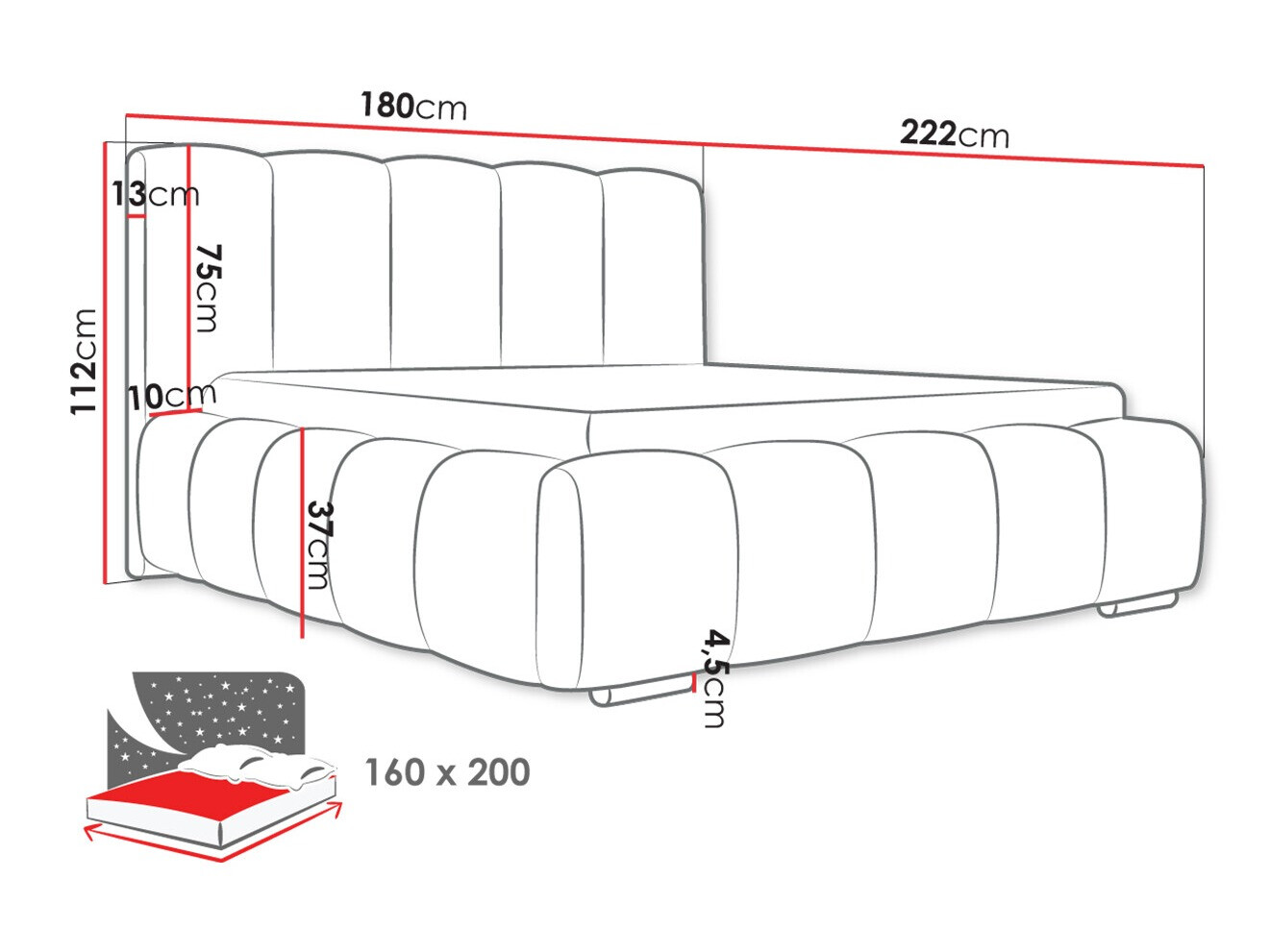 Cama TrendyNest 106 (Kronos 46)