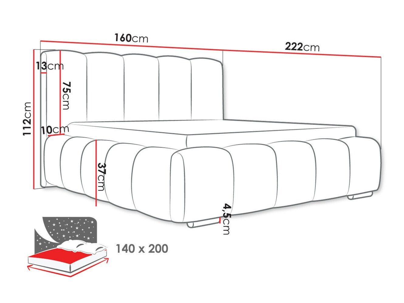 Cama TrendyNest 106 (Paros 01)