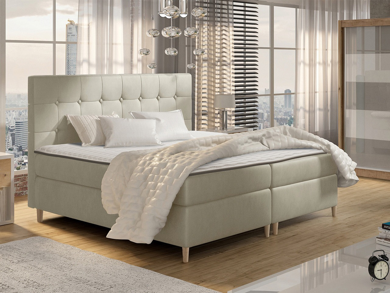 Cama continental Baltimore 130 (Magic Velvet 2201)