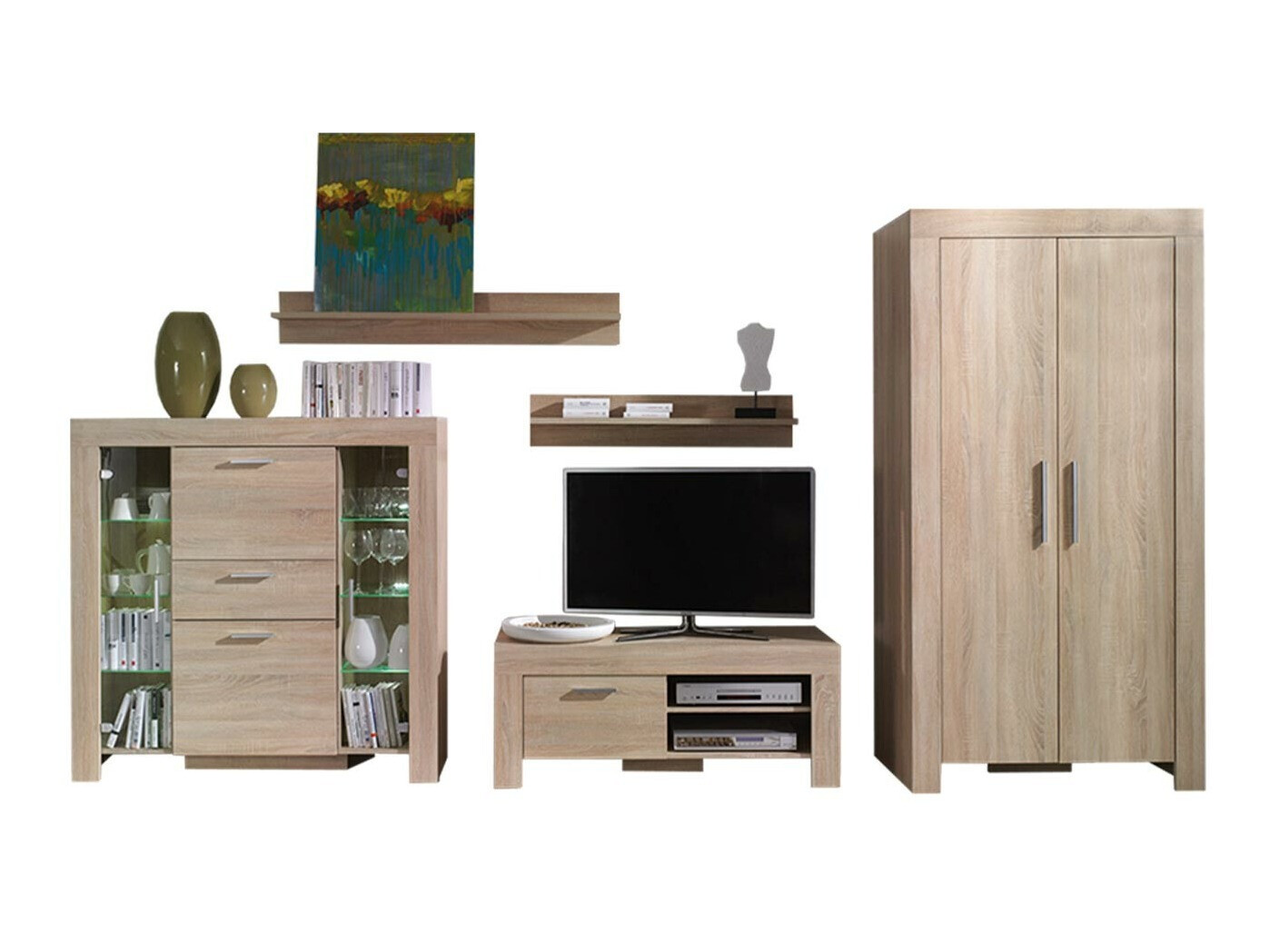 Conjunto de salón Melfeli 127 (Roble Sonoma)