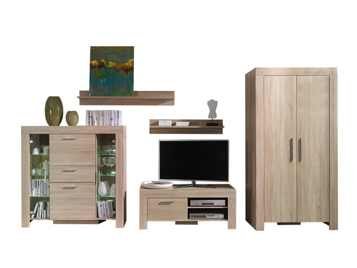 Conjunto de salón Melfeli 127 (Roble Sonoma)