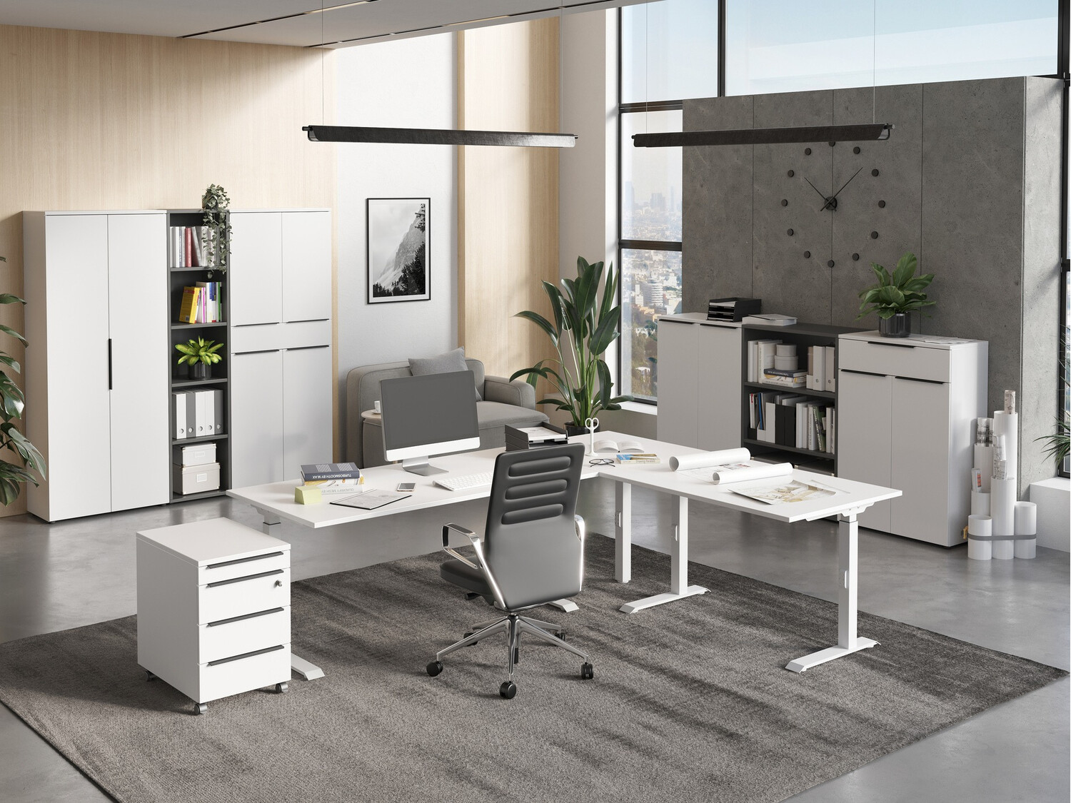 Mesa de oficina Feltoru 109 (Blanco)