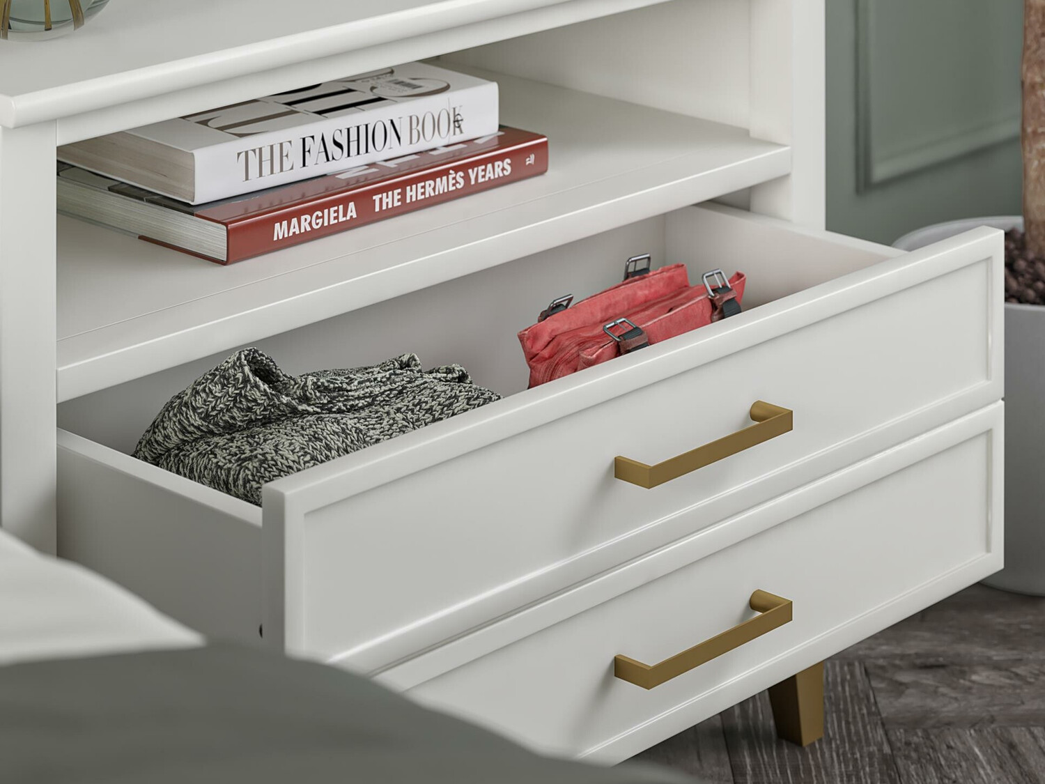 Mesilla de noche CosmoLiving by Cosmopolitan Belromu 107 (Blanco)