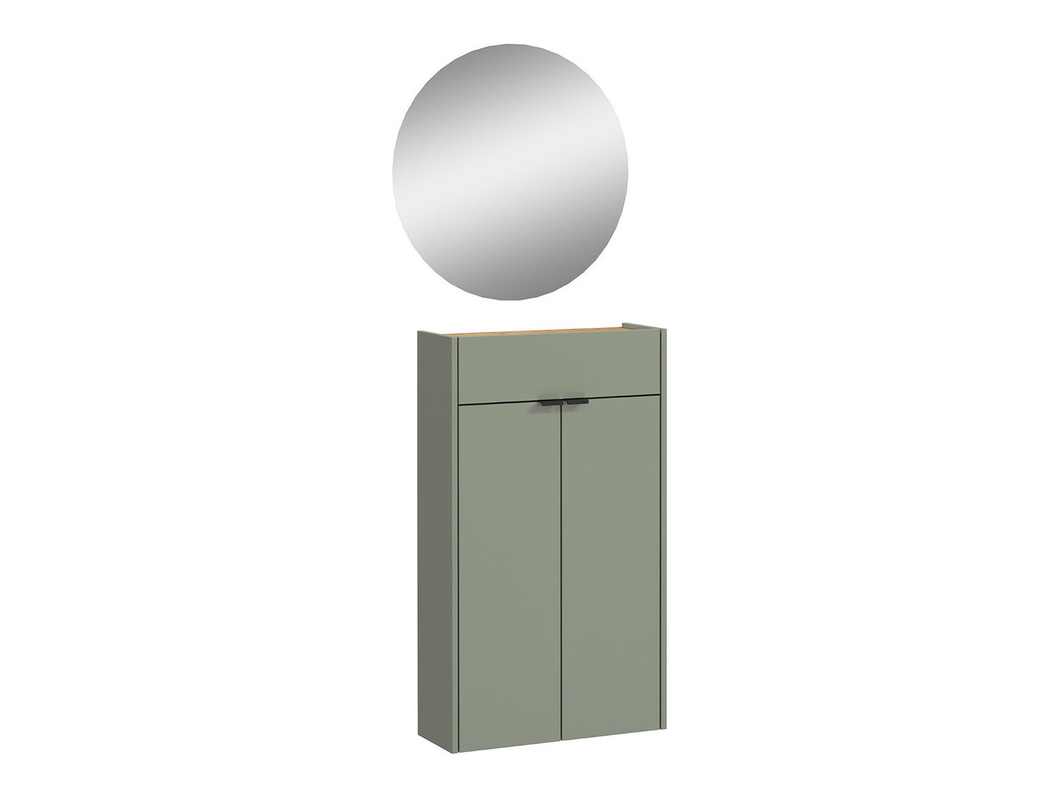 Conjunto para recibidor Cirsale 104 (Verde polvoriento + Navarra roble)