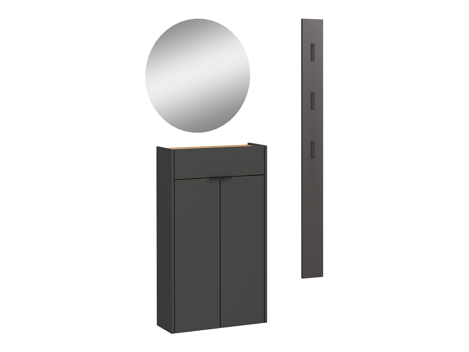 Conjunto para recibidor Cirsale 104 (Grafito + Navarra roble)