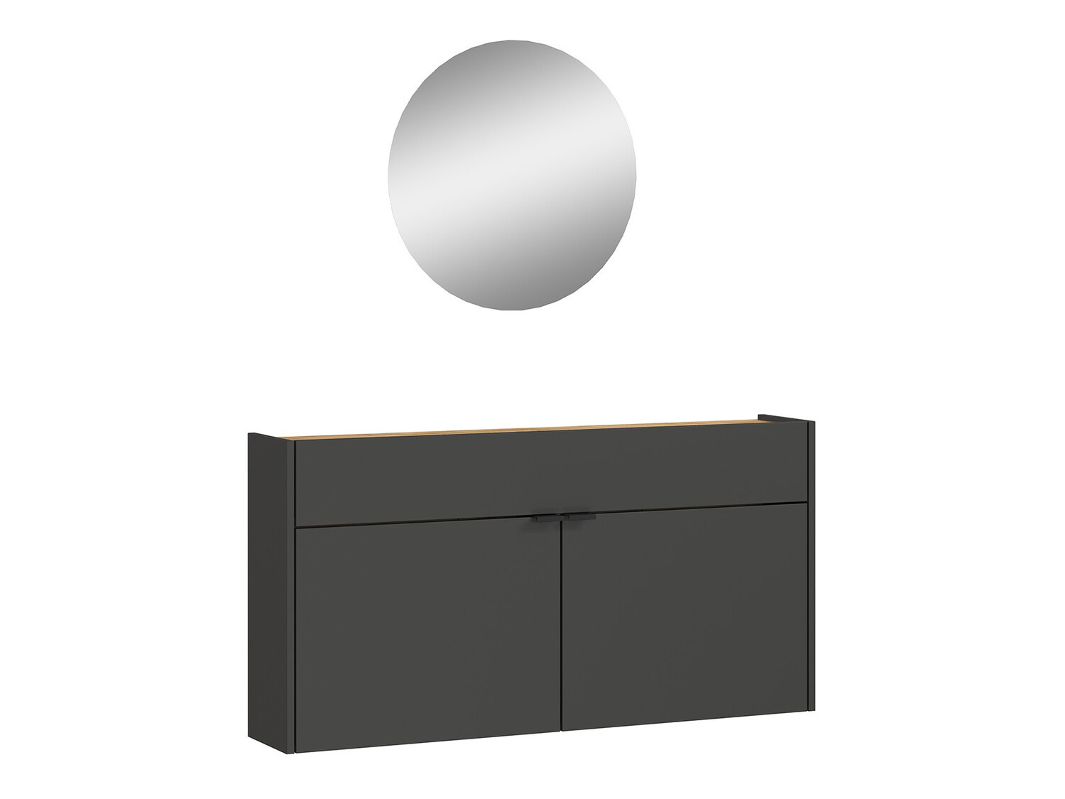 Conjunto para recibidor Cirsale 106 (Grafito + Navarra roble)