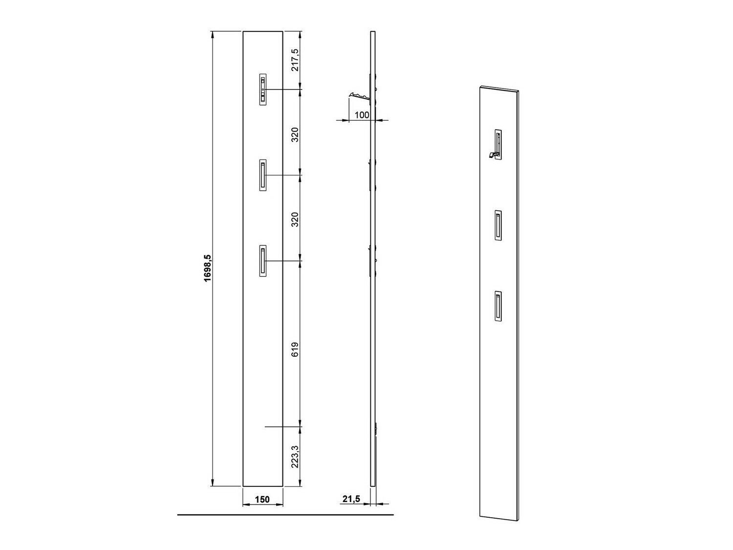 Conjunto para recibidor Cirsale 106 (Verde polvoriento + Navarra roble)