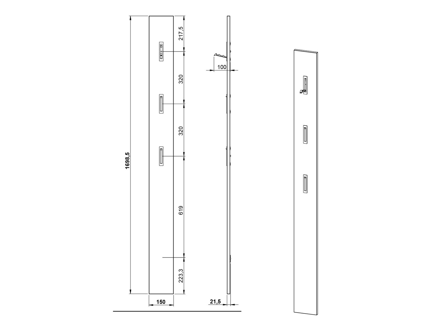 Conjunto para recibidor Cirsale 109 (Verde polvoriento + Navarra roble)
