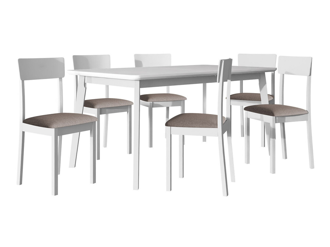 Conjunto de mesas y sillas para comedor Victorville 350 (Blanco)