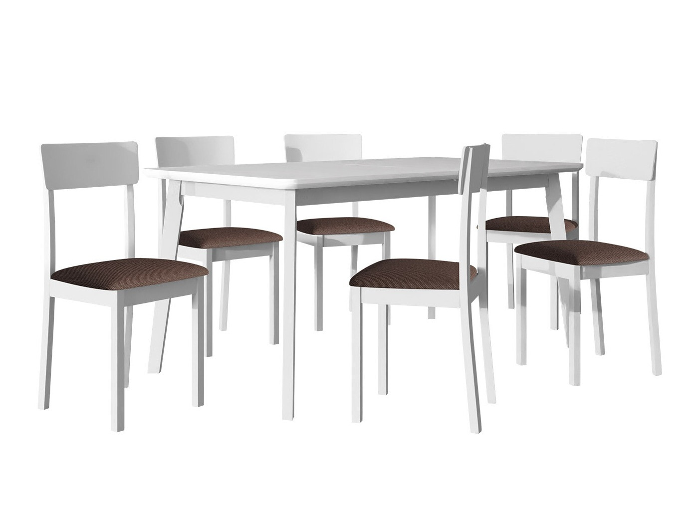 Conjunto de mesas y sillas para comedor Victorville 350 (Blanco)