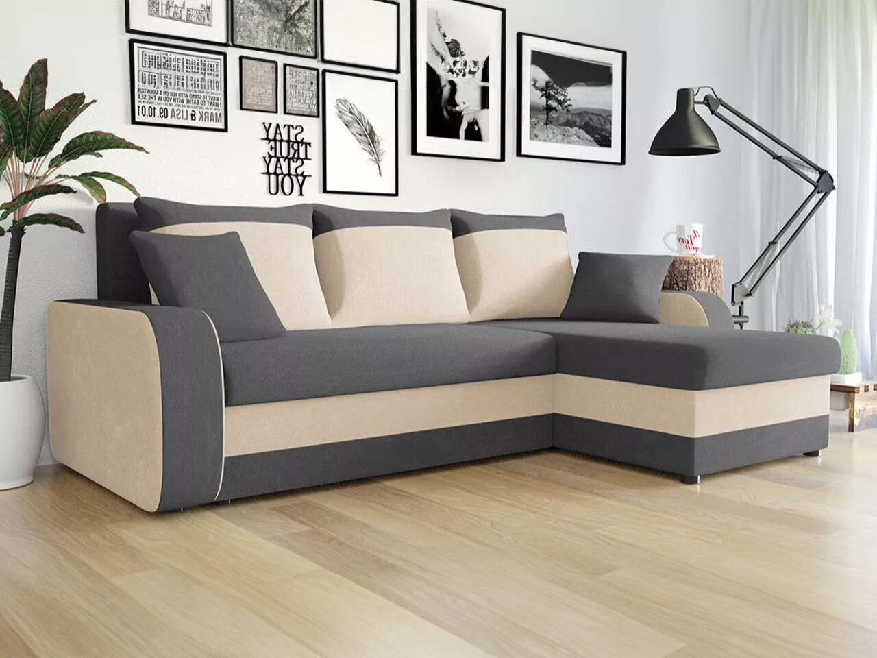 Sofá rinconero Comfivo Melissa I (Mikrofaza 0027 + Mikrofaza 0031)