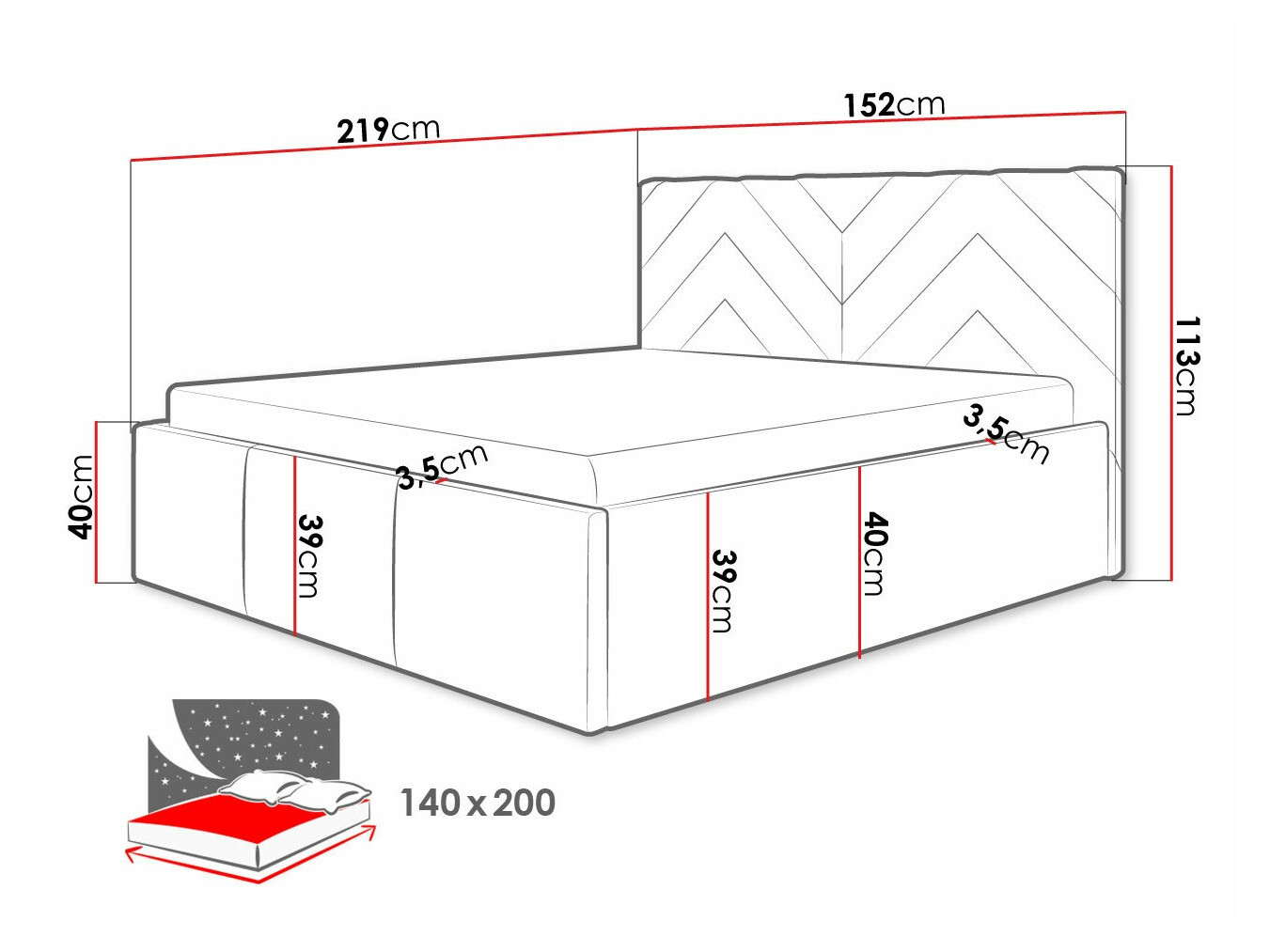 Cama ComfiDream 175 (Fresh 01)