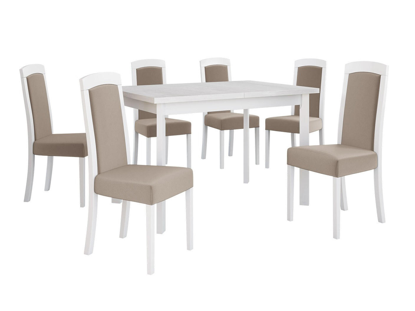 Conjunto de mesas y sillas para comedor Victorville 351 (Blanco)