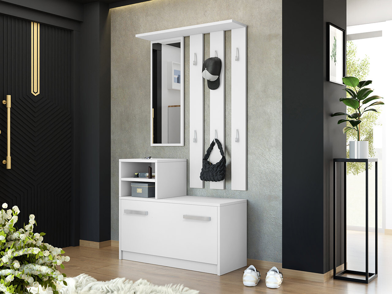 Conjunto para recibidor Candum (Blanco)