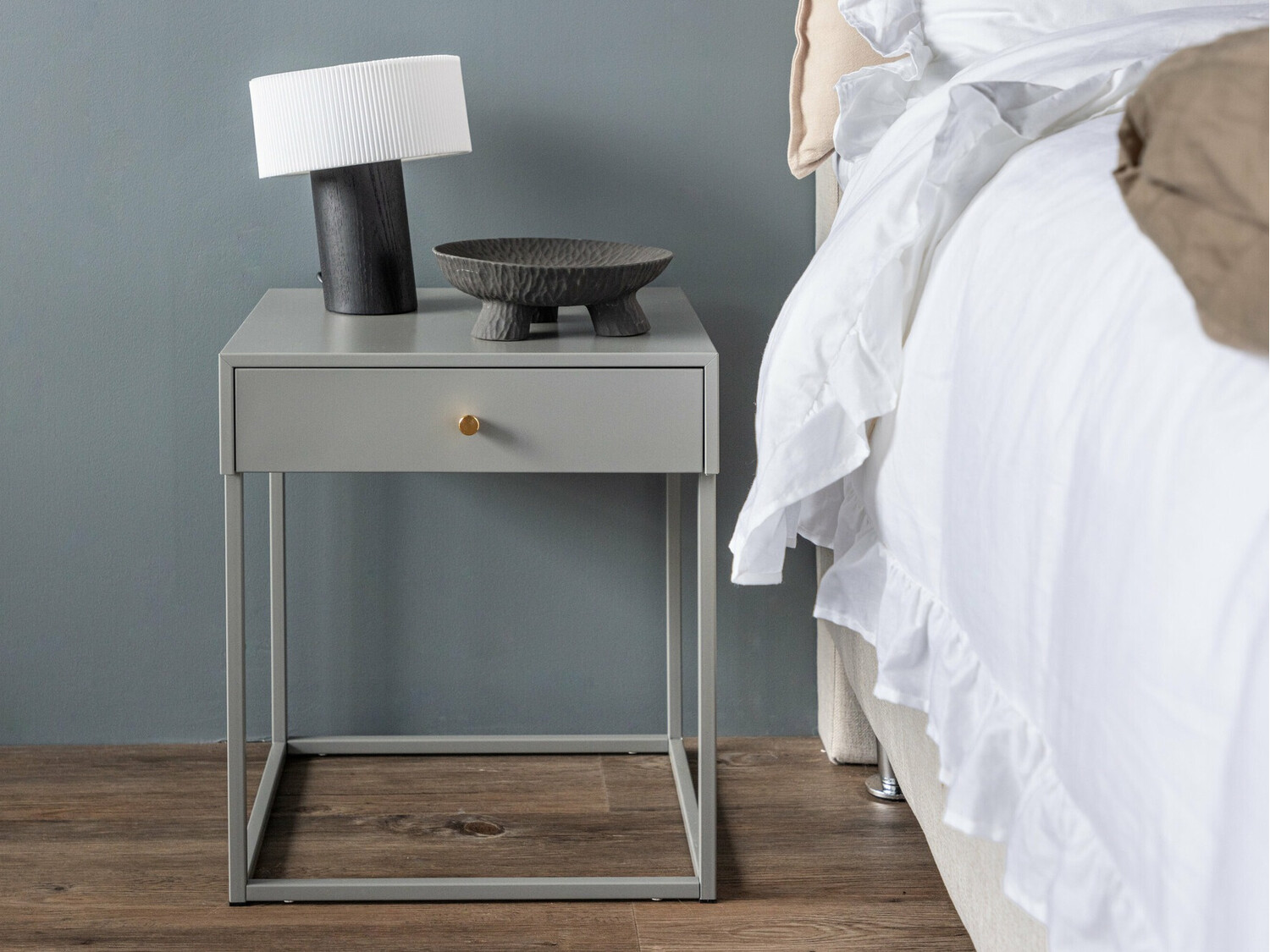 Mesilla de noche Evasevu 104 (Gris claro)