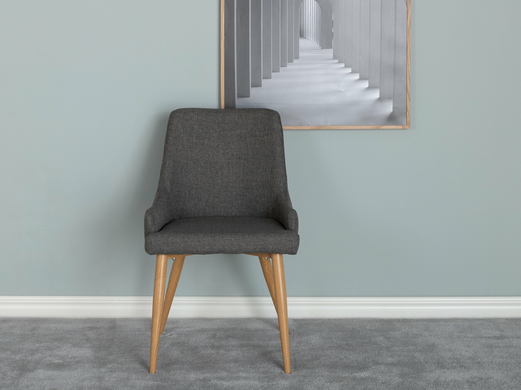 Silla Dallas 222 (Gris oscuro + Marrón)