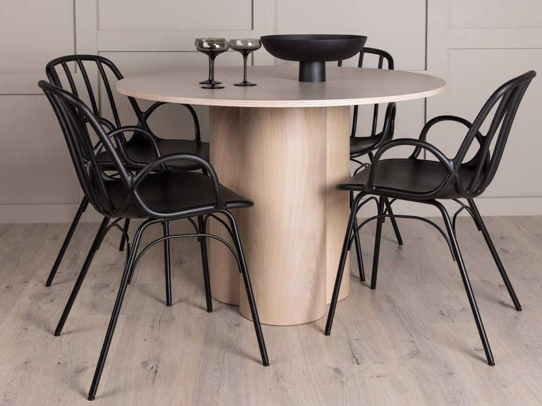 Conjunto de mesas y sillas para comedor Dallas 4273 (Negro)