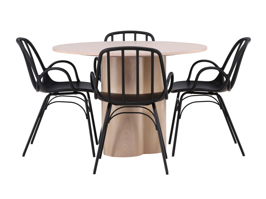 Conjunto de mesas y sillas para comedor Dallas 4273 (Negro)