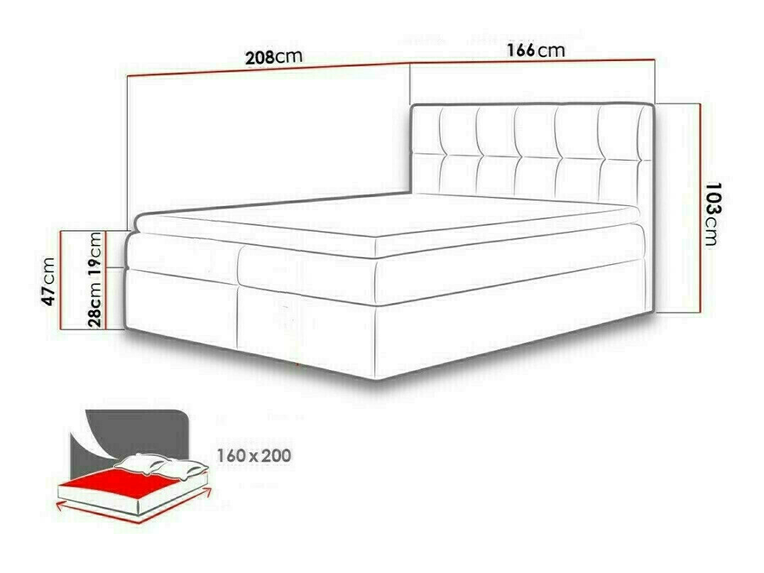 Cama continental Baltimore 128 (Rico 13)