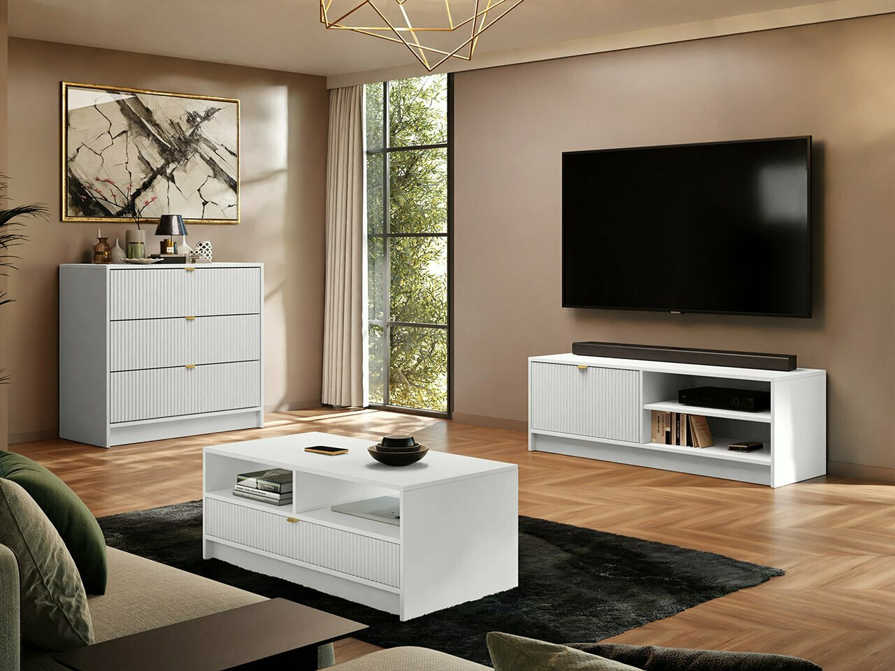 Mueble TV Comfivo Larmire 103 (Blanco)