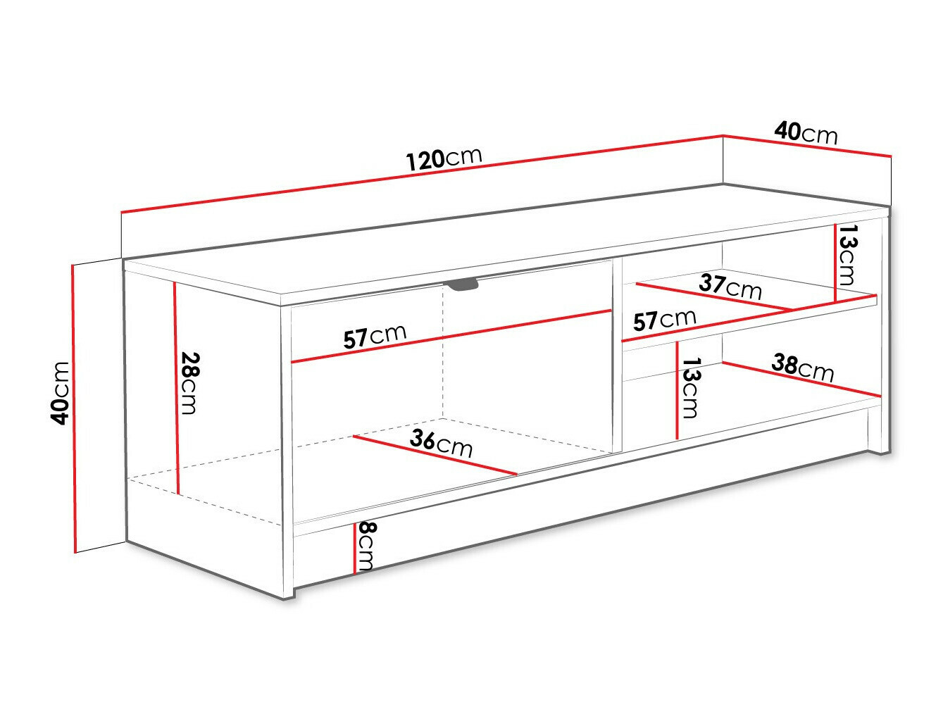 Mueble TV Comfivo Larmire 103 (Blanco)