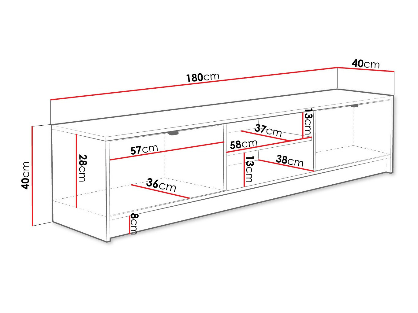 Mueble TV Comfivo Papilio I (Negro)