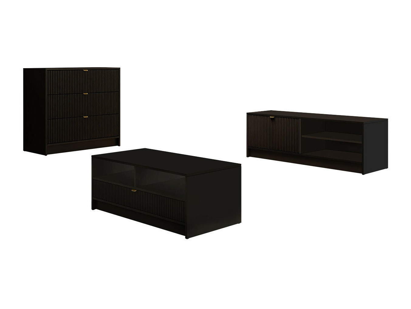 Conjunto de salón Comfivo Larmire 108 (Negro)