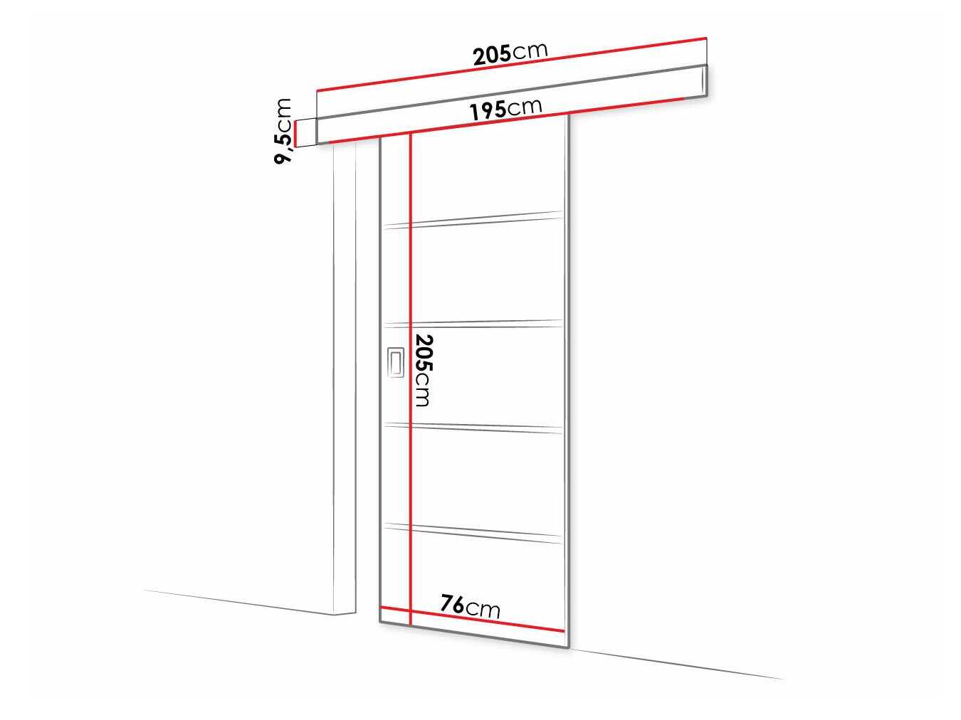 Puerta corredera Dover 214 (Craft roble)