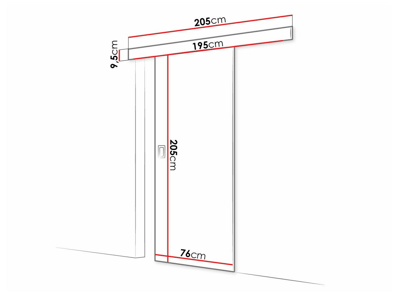 Puerta corredera Dover 215 (Blanco)