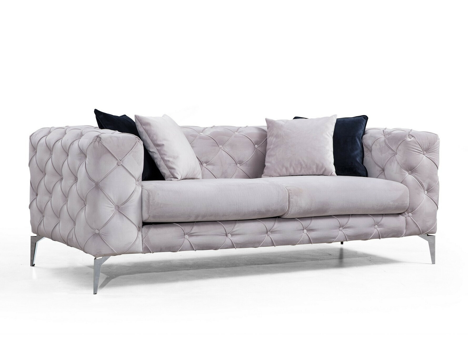 Sofá chesterfield Altadena 354 (Gris claro)