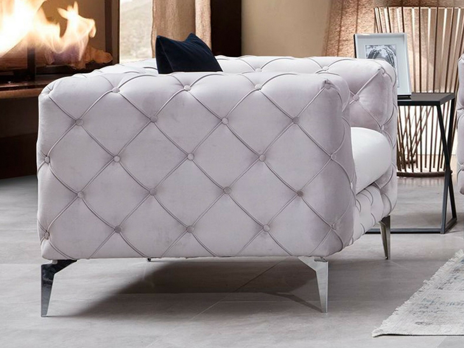 Chesterfield sillón Altadena 358 (Gris claro)