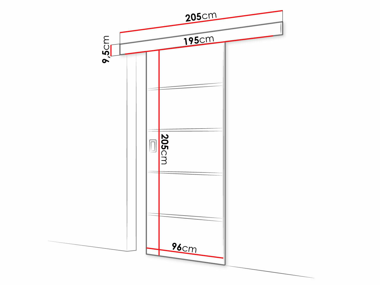 Puerta corredera Dover 172 (Fresno oscuro)