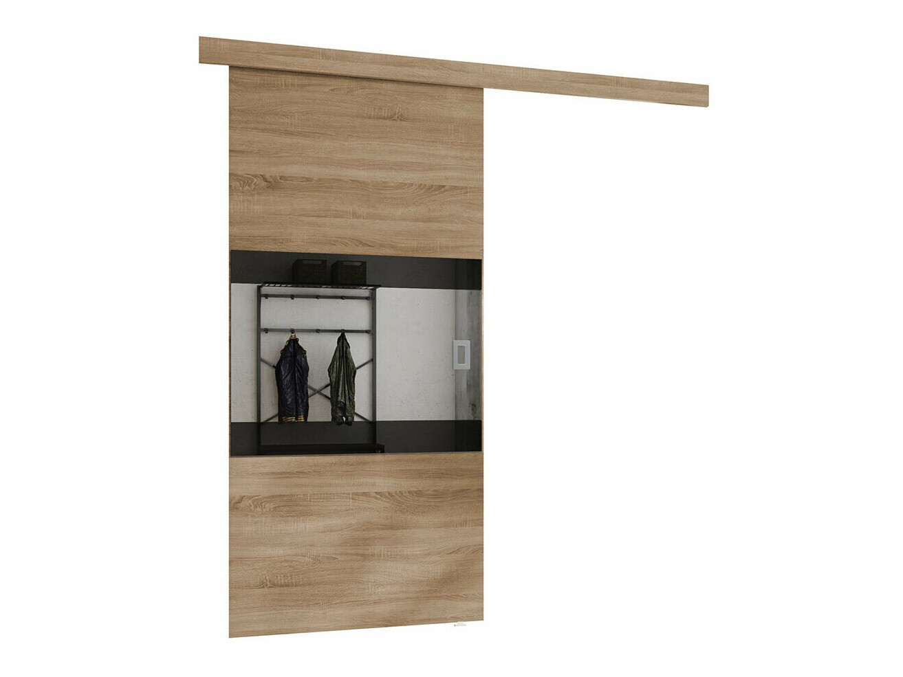Puerta corredera Dover 218 (Roble Sonoma + Negro)