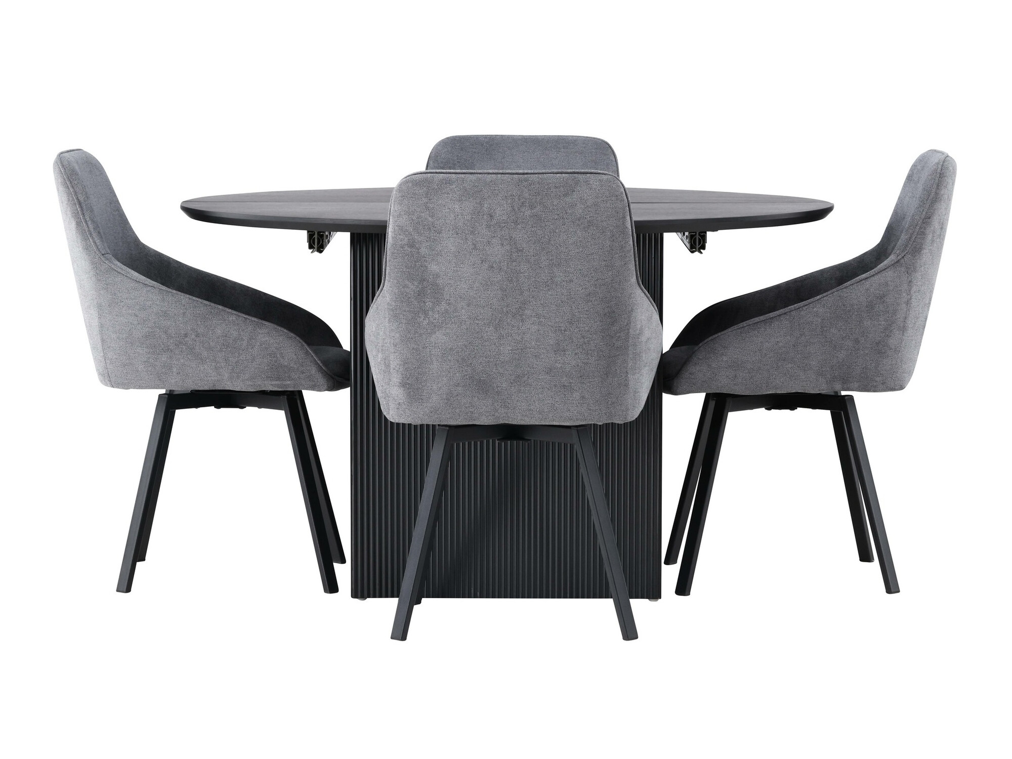 Conjunto de mesas y sillas para comedor Dallas 4335 (Negro + Gris oscuro)