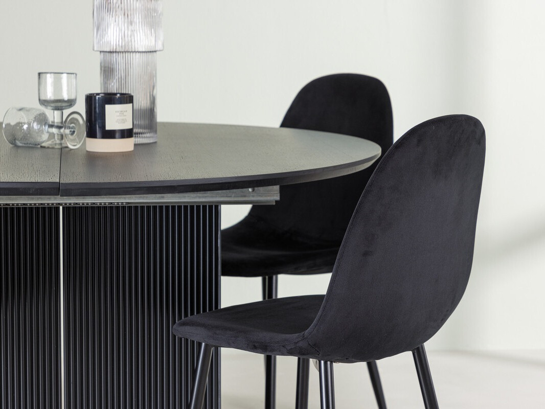 Conjunto de mesas y sillas para comedor Dallas 4287 (Negro)