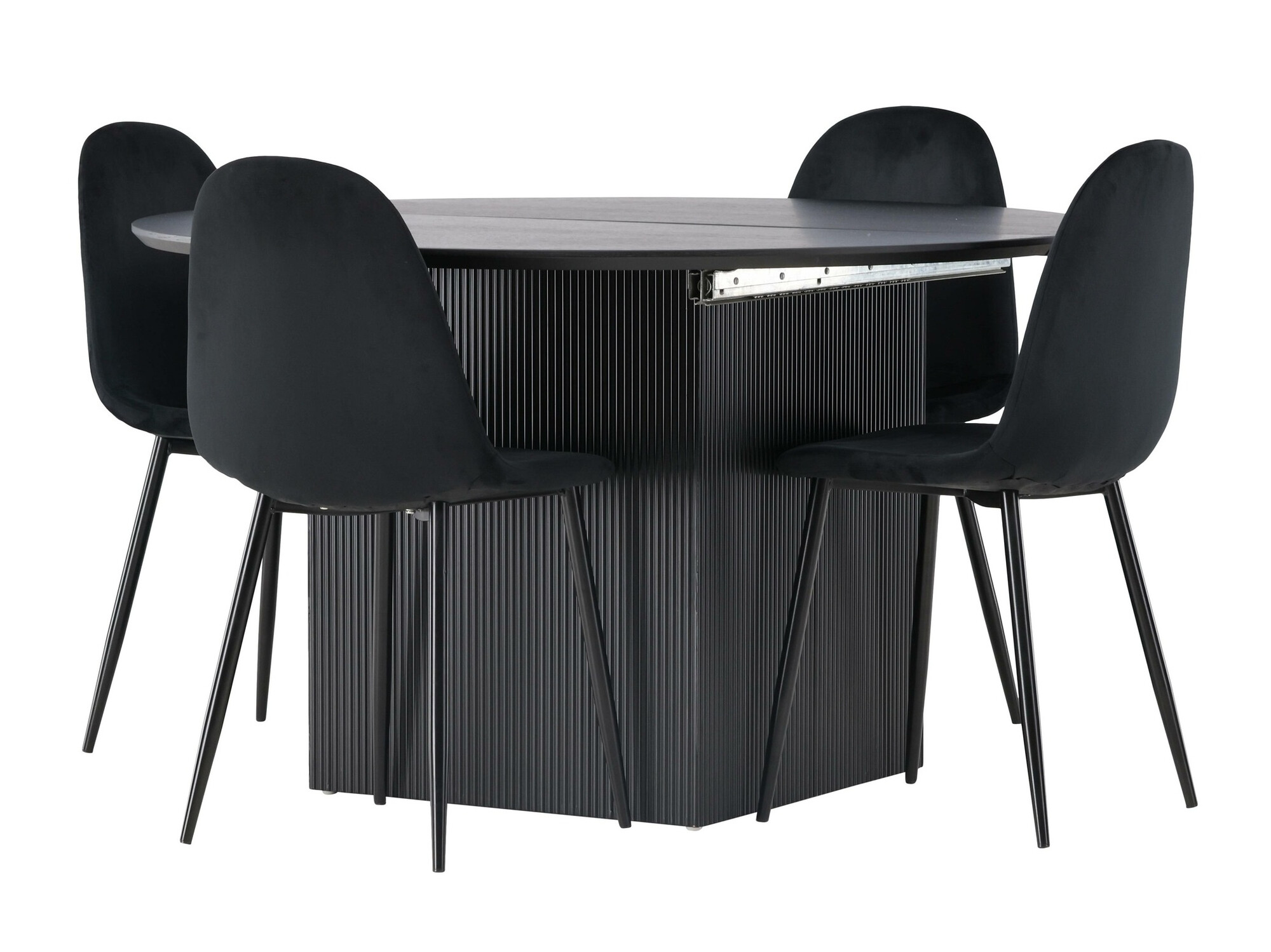Conjunto de mesas y sillas para comedor Dallas 4287 (Negro)