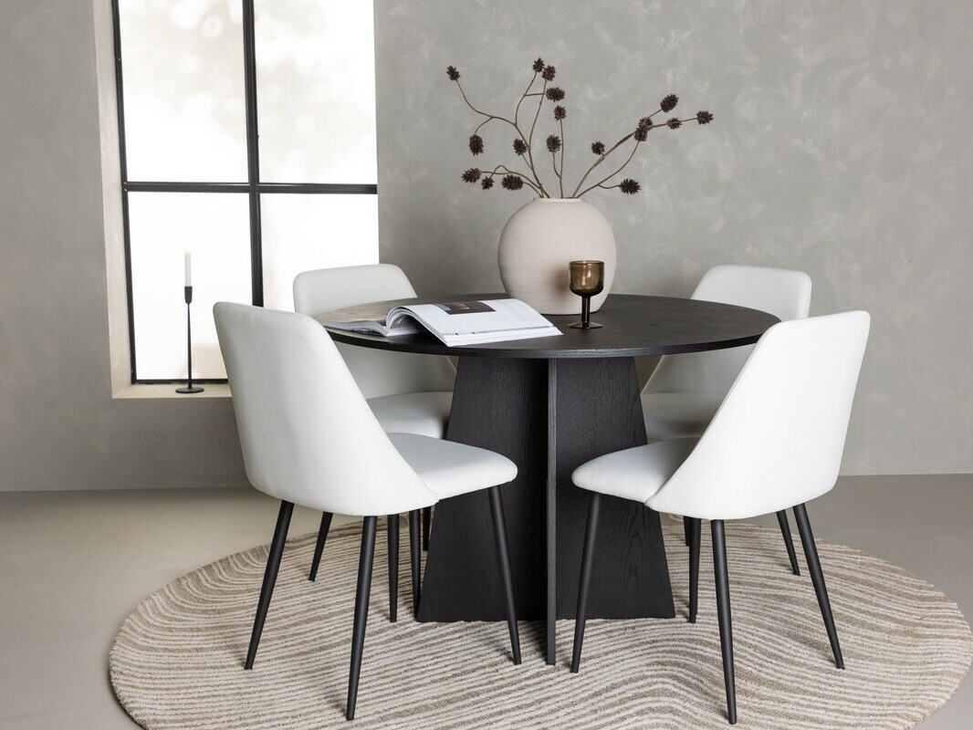 Conjunto de mesas y sillas para comedor Dallas 4289 (Blanco)