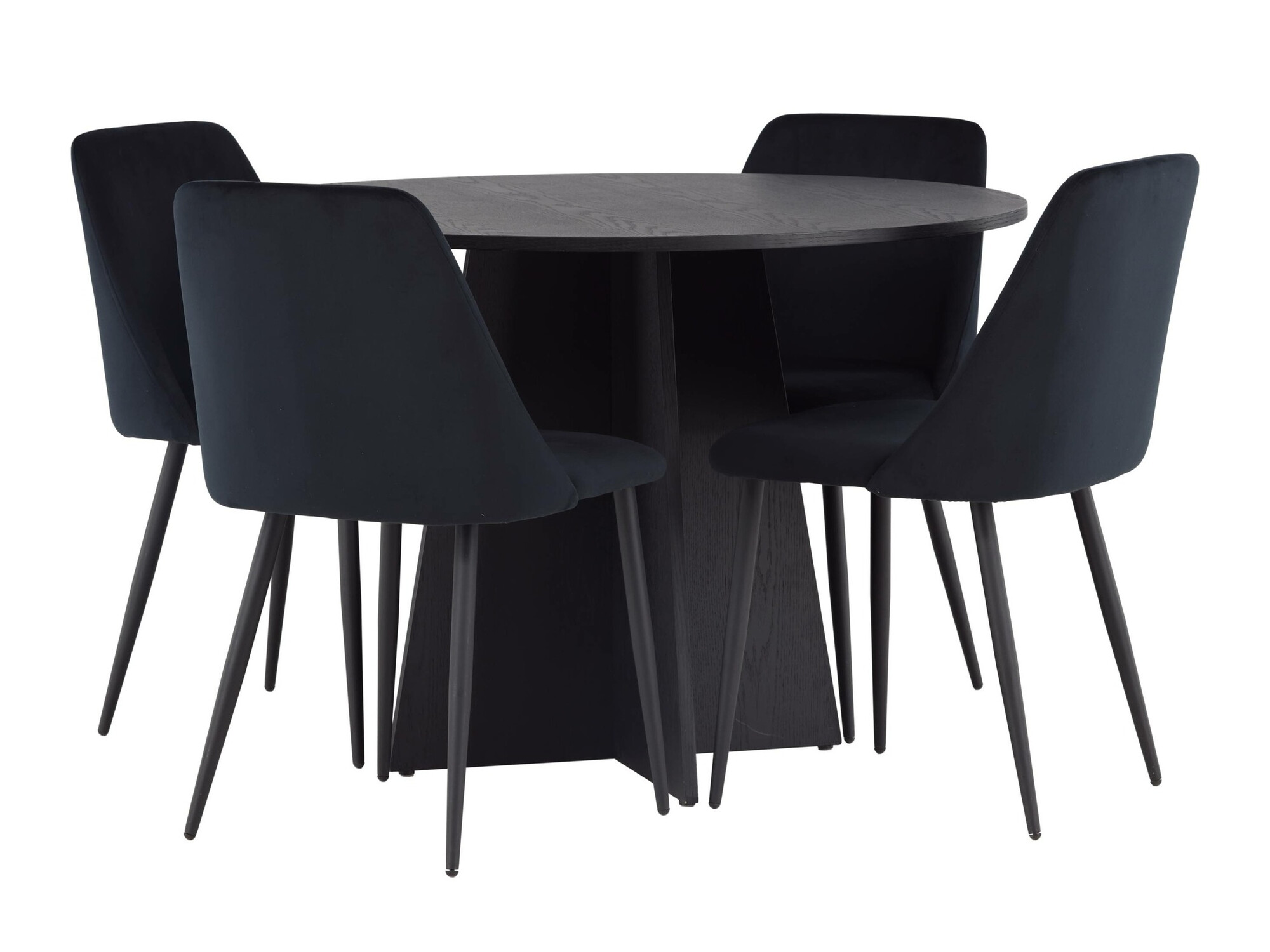 Conjunto de mesas y sillas para comedor Dallas 4289 (Negro)