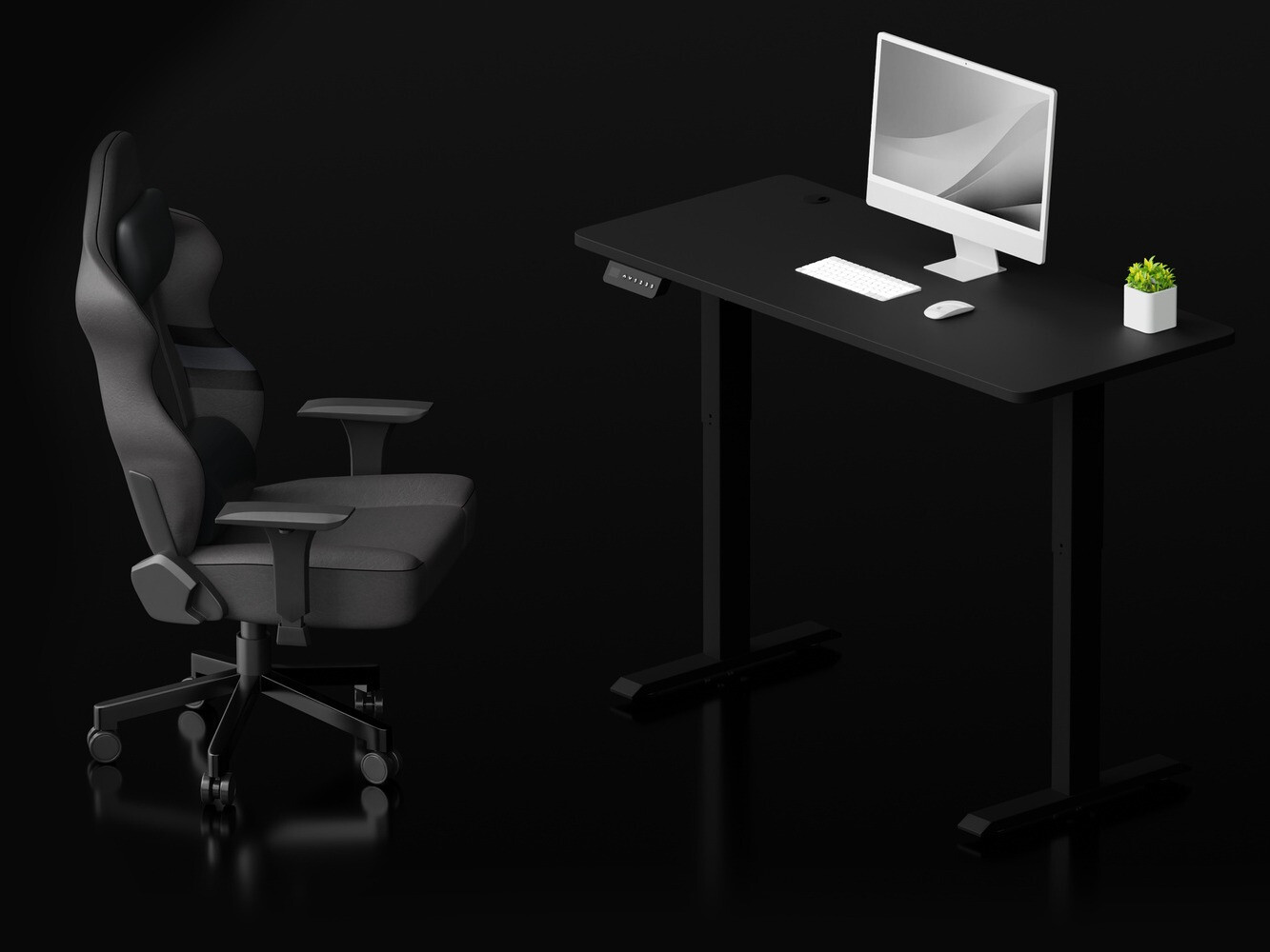 Escritorio de altura regulable Lodi 100 (Negro)