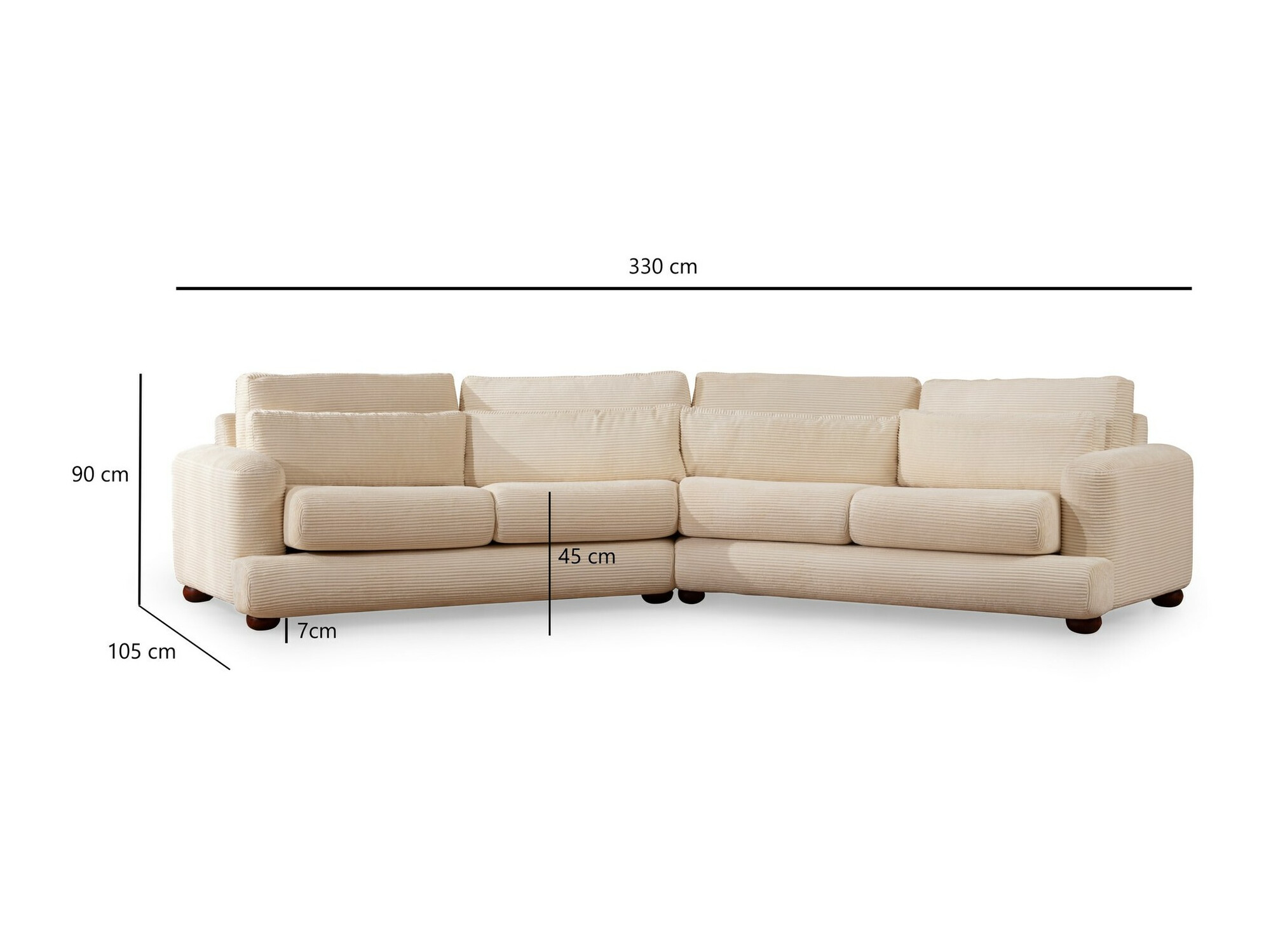 Sofá modular Altadena 432 (Beige)