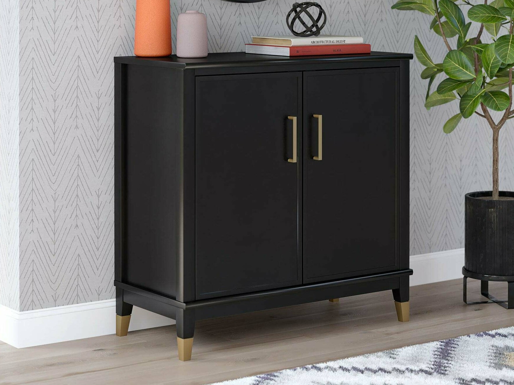 Aparador CosmoLiving by Cosmopolitan Belromu 108 (Negro)