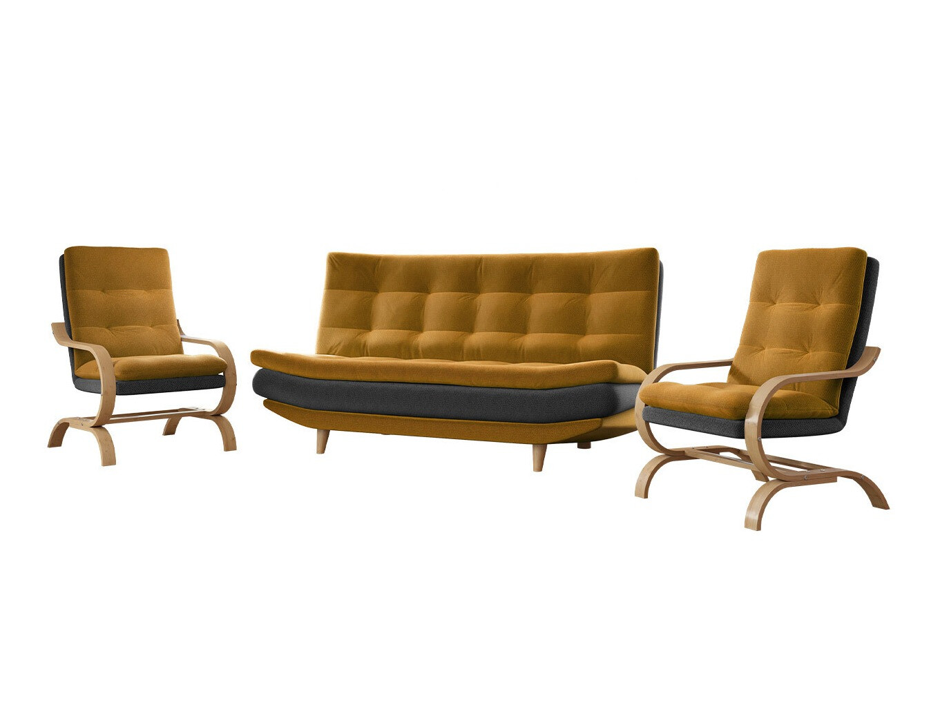 Conjunto de muebles tapizado Carlsbad 122 (Kronos 01 + Kronos 22)