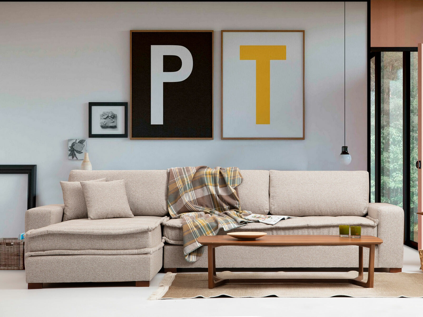 Sofá rinconero modular Altadena 444 (Beige)