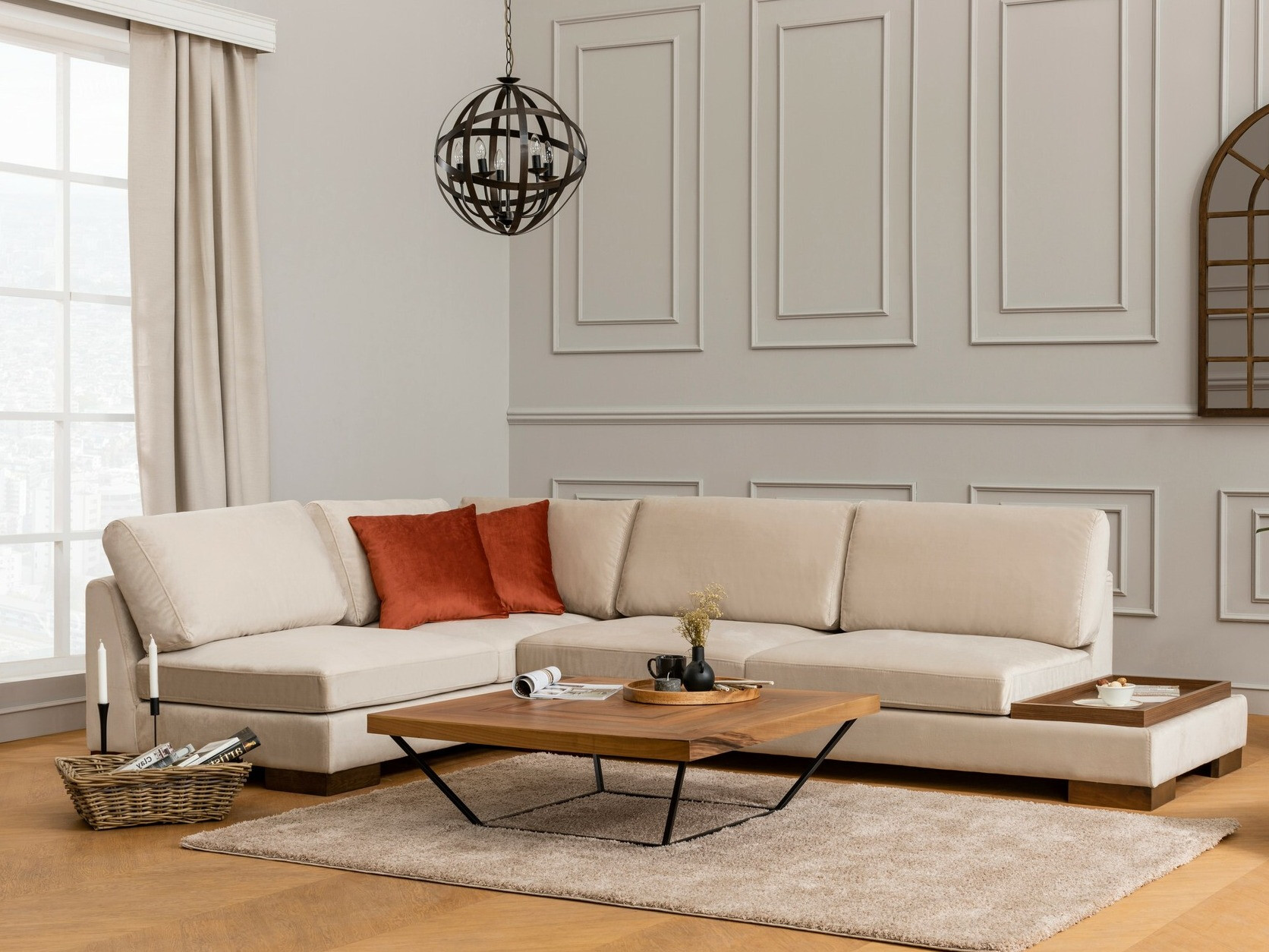 Sofá rinconero Altadena 448 (Beige)